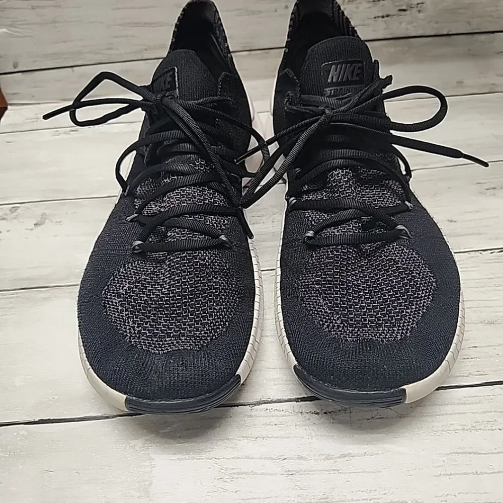 Nike Free TR Flyknit Training Shoes Black/White Sole Women's Size US 9.5